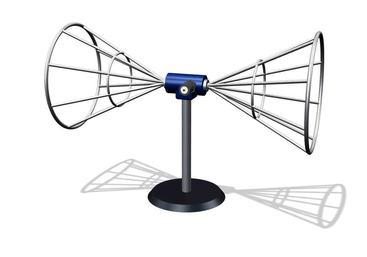 3D render of biconical antenna