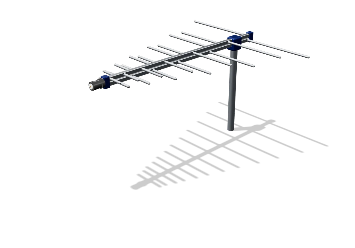 3D render of log-periodic dipole array