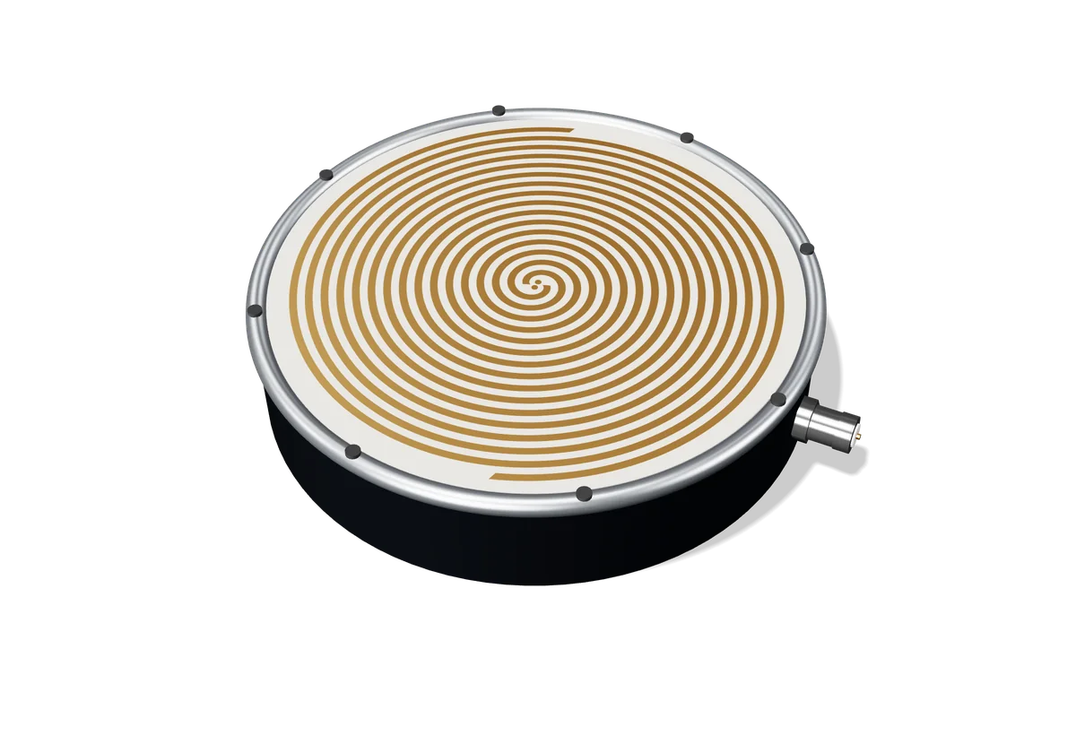 3D render of two-arm spiral antenna